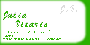 julia vitaris business card